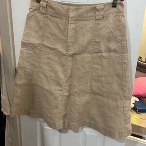 Eddie Bauer A-Line Tan Skirt